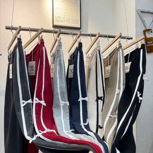 KELTIS Little Bow Decor Track Pants